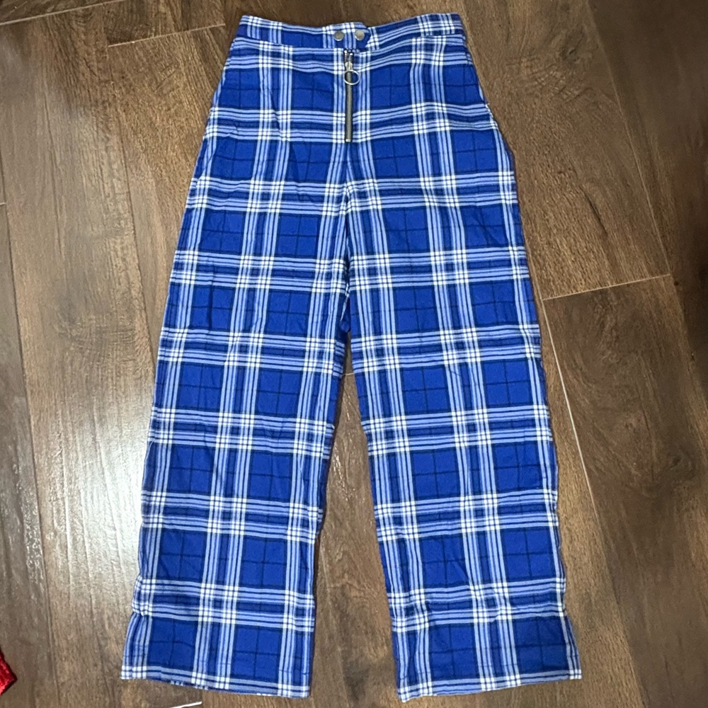 Urban Outfitters Blue Checkered Pants